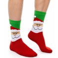 thumbnail image 1 of SYMOID Christmas Crew Socks for Men,Holiday Cotton Santa Socks, 1 of 4