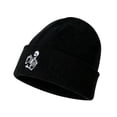 thumbnail image 1 of SYMOID Embroidered Skeleton Cuffed Knit Beanie - Unisex Winter Hat for Men Women, Black Hats,Size Free Size, 1 of 6