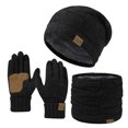 thumbnail image 1 of SYMOID Fleece Lined Winter Beanie Scarf Gloves Set, 3-Piece Knit Touchscreen Cold Weather Accessories for Men Women,Size Free Size, 1 of 4