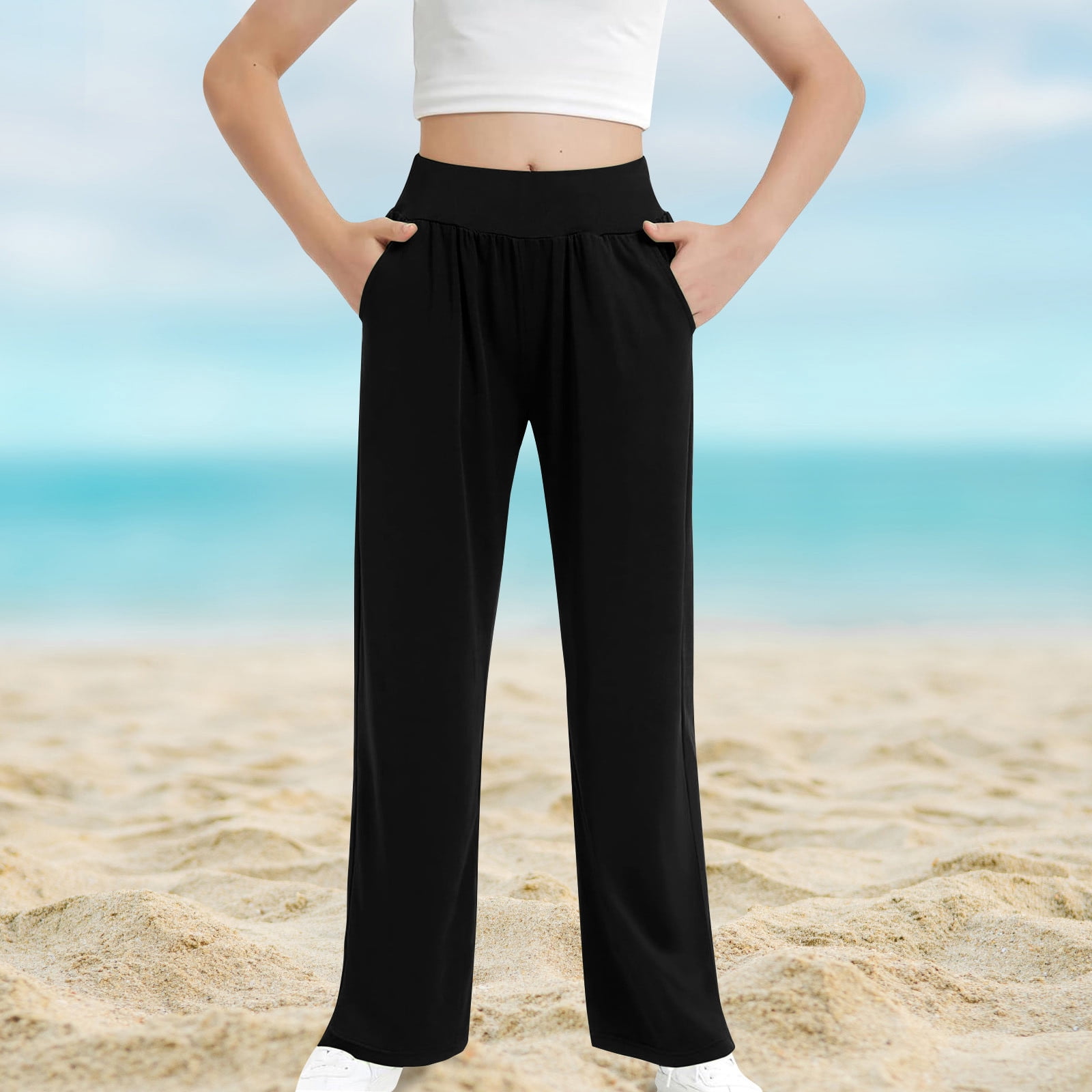 Justice Girls Jsport Curly Wide Leg Pant - XS-XLP - Walmart.com