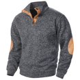 thumbnail image 1 of SYMOID Hoodless Sweatshirt Men Zip Up Fall and Winter Pullover Sweatshirt Gray Mens Clothes Color Blocking, 1 of 4