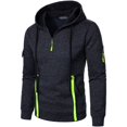 thumbnail image 1 of SYMOID Men Hoodies Fall and Winter Plain Pullover Sweatshirt with Pocket Mens Clothes Zipper, 1 of 8