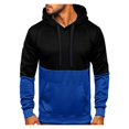 thumbnail image 1 of SYMOID Men Hoodies Lightweight Blue Mens Clothes with Pocket Pullover Sweatshirt Color Blocking, 1 of 7