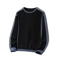thumbnail image 1 of SYMOID Men Sweatshirt Color Blocking Mens Clothes Black Pullover Sweatshirt Fall and Winter, 1 of 5