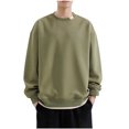 thumbnail image 1 of SYMOID Men Sweatshirt Fall and Winter Pullover Sweatshirt Green Mens Clothes Plain, 1 of 6