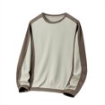 thumbnail image 1 of SYMOID Men Sweatshirt Green Pullover Sweatshirt Color Blocking Mens Clothes Fall and Winter, 1 of 7