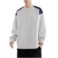 thumbnail image 1 of SYMOID Men Sweatshirt Plain Mens Clothes Gray Pullover Sweatshirt Fall and Winter, 1 of 6