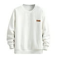 thumbnail image 1 of SYMOID Men Sweatshirt White Sweatshirt Pullover Fall and Winter Clothes for Men Plain, 1 of 6