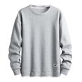 thumbnail image 1 of SYMOID Men Sweatshirts Gray Mens Clothes Plain Pullover Sweatshirt Fall and Winter, 1 of 2