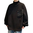 thumbnail image 1 of SYMOID Men Sweatshirts Plain Mens Clothes Fall and Winter Pullover Sweatshirt Black, 1 of 8