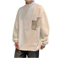 thumbnail image 1 of SYMOID Men Sweatshirts Plain Mens Clothes Fall and Winter Pullover Sweatshirt White, 1 of 8