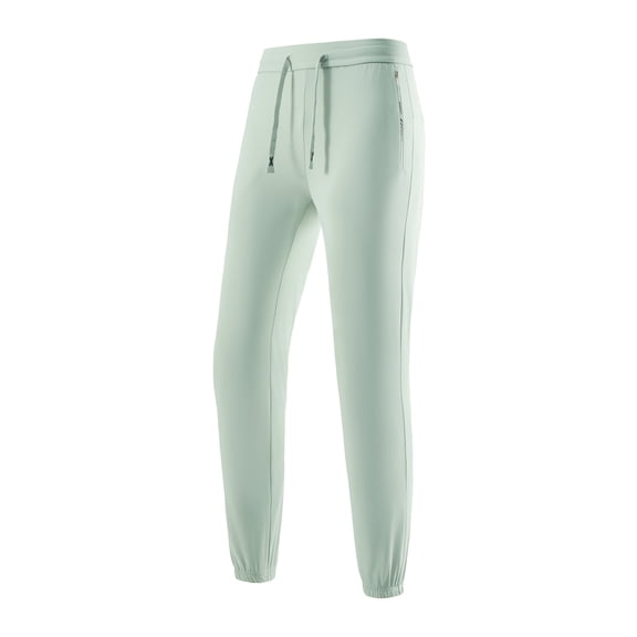 GUZOM Men's 2XL Mint Green Nylon Spandex Pants Breathable Stretch,Zip Pockets,Cuffed Ankle,Elastic Waist Ideal for Gym,Yoga & Daily Casual Wear