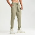 thumbnail image 1 of SYMOID Men's Khaki Athletic Pants M Size - Nylon Spandex Breathable Stretchy, Adjustable Drawstring & Cuffed Ankle, Versatile for Gym & Casual Daily Wear, 1 of 9