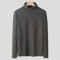 thumbnail image 1 of SYMOID Men's XL Dark Gray Turtleneck Long Sleeve Top - 100% Polyester, Soft Warm, Machine Washable Quick-Drying, Fitted Classic Design for Fall/Winter Daily & Layering Wear, 1 of 5