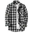 thumbnail image 1 of SYMOID Mens Black Buffalo Plaid Shirt - Poly Cotton Blend Long Sleeve Button Down, Chest Pocket & Roll-Up Tabs, S-XXL for Casual/Outdoor/Work Wear,Size XL, 1 of 7