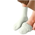 thumbnail image 1 of SYMOID Mens Fuzzy Crew Socks Fleece Lined Thermal Warm Winter Socks for Cold Weather, White, 1 of 5