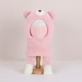 thumbnail image 1 of SYMOID Pink Unisex Cute Bear 3-in-1 Set - Acrylic Plush Winter Hat Scarf Mask with 3D Ears, Warm Cold Weather Accessory for Adults,Size Free Size, 1 of 2