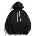thumbnail image 1 of SYMOID Plain Sweatshirt for Men Hoodie Big and Tall Black Clothes for Men Fall and Winter Lightweight Sweatshirt Pullover 4XL, 1 of 3