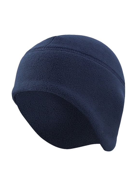 Polar Fleece Beanie with Ear Flaps - Unisex Winter Hat for Outdoor, One Size Hats,Size Free Size