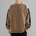 thumbnail image 1 of SYMOID Sweatshirt for Men No Hood Plain Mens Clothes Fall and Winter Pullover Sweatshirt Coffee, 1 of 7