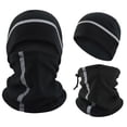 thumbnail image 1 of SYMOID Winter Beanie & Neck Gaiter Set, 2-Piece Thermal Fleece Hat for Men & Women, Reflective Strip,Size Free Size, 1 of 4