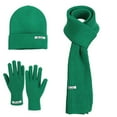 thumbnail image 1 of SYMOID Winter Warm 3-Piece Women and Men Green Acrylic Beanie Scarf Gloves Set - With Touchscreen Gloves, One Size Fits Most for Cold Weather Daily & Outdoor Use,Size Free Size, 1 of 1