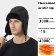 thumbnail image 1 of SYMOID Women and Men Winter Hat, Faux Faux Fur Lined Ear Flap Hat with Adjustable Chin Strap - Black Cold Weather Hat for Men & Women,Size Free Size, 1 of 4