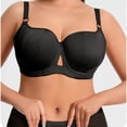 thumbnail image 1 of SYMOID Women's Everyday Comfort Underwire Bra - Seamless Molded Cup, Adjustable Straps, Size M (80I), Black, 1 of 7