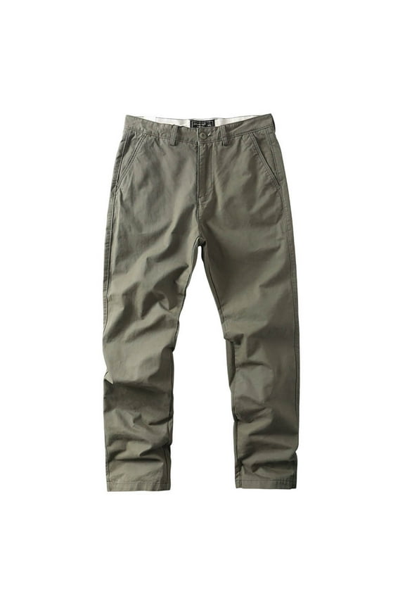 Womens 100% Polyester Army Green Straight Leg Mid-Rise Relaxed Fit Casual Pants - Side & Back Pockets, Durable for Daily Outdoor & Casual Wear,Size M