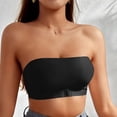 thumbnail image 1 of SYMOID Womens Black Strapless Bra - Size XL, Non-Slip Front Clasp, Breathable for All Body Types, Ideal for Off-Shoulder & Formal Dresses, Stretchy Comfort, 1 of 5