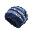 thumbnail image 1 of SYMOID Womens Blue Warm Fuzzy Knit Beanie - Acrylic Winter Hat, One Size Fits Most for Daily Casual & Cold-Weather Outdoor Activities,Size Free Size, 1 of 1