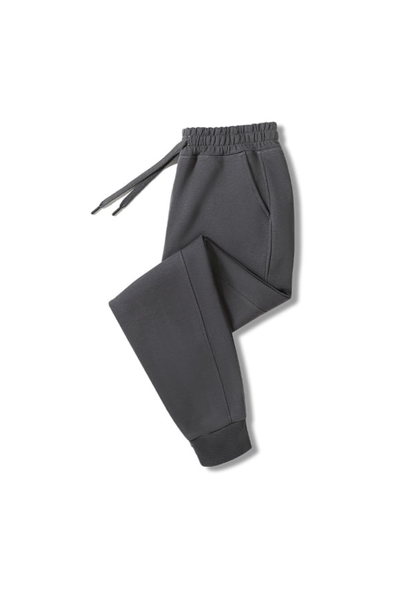 Womens Dark Gray Cotton Joggers - Soft Breathable Elastic Waist Drawstring Ankle Cuffs Side Pockets Casual Lounge Pants,Size 3XL