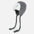 thumbnail image 1 of SYMOID Womens Gray Knit Winter Trapper Hat - Plush-Lined Ear Flaps, Long Tassels, One Size - Warm for Cold Weather Outdoor & Daily Wear,Size Free Size, 1 of 7