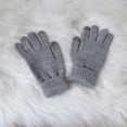 thumbnail image 1 of SYMOID Womens Gray Knitted Gloves - Warm Acrylic Touchscreen Winter Gloves with Textured Grip, One Size Fits Most,Size Free Size, 1 of 3