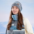 thumbnail image 1 of SYMOID Fall Winter Warm Gray Knit Beanie & Scarf Set - Women and Men Nylon Spandex Stretchable, One Size Fits Most for Cold Weather Daily Use & Casual Outings,Size Free Size, 1 of 4