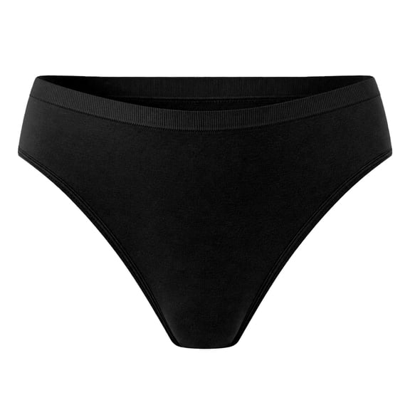 SYMOID Womens High Leg Briefs - Black Stretch Panties,Size 3XL
