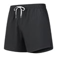 thumbnail image 1 of SYMOID Womens High Waisted Athletic Shorts with Pockets - Quick Dry Nylon Spandex Lounge & Workout Shorts with Drawstring, Black,Size L, 1 of 7