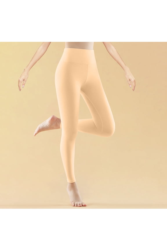 Womens High Waisted Leggings Nylon Spandex Tummy Control Full Length Beige - Stretchy Soft Durable for Everyday Yoga & Layering,Size 3XL