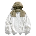 thumbnail image 1 of SYMOID Womens Lightweight Breathable UPF 50+ Sun Protection Jacket Color Block Hooded Windbreaker Loose Fit with Pockets White,Size M, 1 of 2