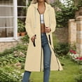 thumbnail image 1 of SYMOID Womens Long Zip-Up Hooded Coat - 100% Polyester Warm Loose Fit, Beige with Side Pockets & Ribbed Cuffs, for Everyday Errands/Shopping,Size L, 1 of 4
