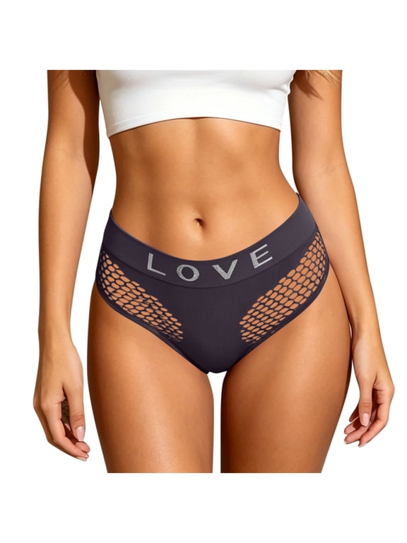 Womens Mid Rise Hipster Panties, Nylon Spandex Stretch Underwear, Breathable Honeycomb Mesh, Wide Waistband, 1 Pack,Size M