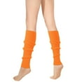 thumbnail image 1 of SYMOID Womens Orange Acrylic Leg Warmers - Soft Ribbed Knit, Non-Slip, One Size Fits Most, Machine Washable for Dance & Cool Weather Casual Outfits,Size Free Size, 1 of 3