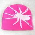 thumbnail image 1 of SYMOID Womens Pink Spider Jacquard Beanie - Thermal Knit, One Size Fits All for Streetwear & Daily Use,Size Free Size, 1 of 3