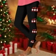 thumbnail image 1 of SYMOID Womens Red Christmas Gnome Print Stretchy Leggings - | Polyester Spandex Blend | Festive Comfort for Holiday Parties & Loungewear,Size L, 1 of 4