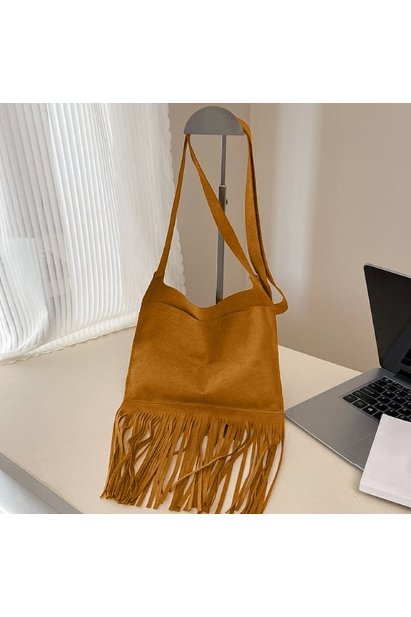 Womens Small Square Crossbody Bag - Ultra Lightweight 50g Polyester with Tassel, 3-Way Carry (Handheld/Shoulder) for Commuting Travel Daily Use, Black Organized Pockets