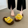 thumbnail image 1 of SYMOID Womens Yellow Pl-Sh Rhinestone Open-Toe Slippers - Soft Warm Nylon Spandex Comfort Footwear for Home & Light Outdoor, Sizes 36-40 (Us 5-8),Size 38, 1 of 9