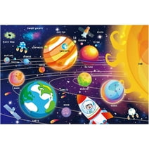 SYNARRY 100 Piece Puzzles for Kids, Space Puzzle for Kids Ages 4-8 Solar System Puzzle for Kids 3-5, 100 Pieces Puzzles for 3 4 5 6 7 8 Year Olds Boys Girls Childrens, Fun Planet Puzzle with Names