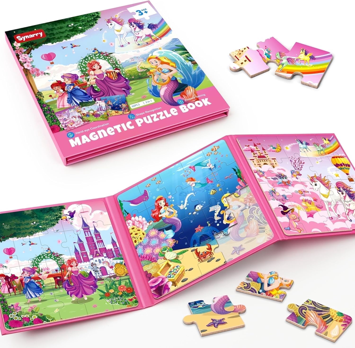 Puzzle Géant 70 Pièces Licorne Sirène Princesse - SYNARRY - Dès 3 Ans