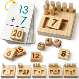 ISMETACU Wooden Montessori Number Blocks for Toddlers, Counting Peg Board for Kids Age 3 4 5,Preschool Learning Toys