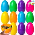 thumbnail image 1 of Joyfy 12 pack 7" Large Plastic Easter Eggs - Fillable & Empty for Easter Egg Hunt, Basket Stuffers | Assorted Solid Colors, Classroom Prize Supplies, 1 of 9